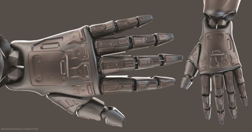20种独特的机甲手臂3D模型 IMM 20 Scifi Arms KitBash with Uvs