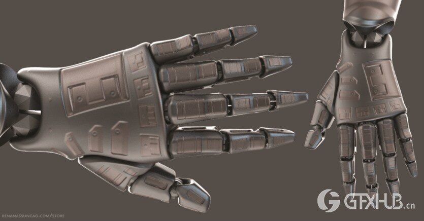 20种独特的机甲手臂3D模型 IMM 20 Scifi Arms KitBash with Uvs