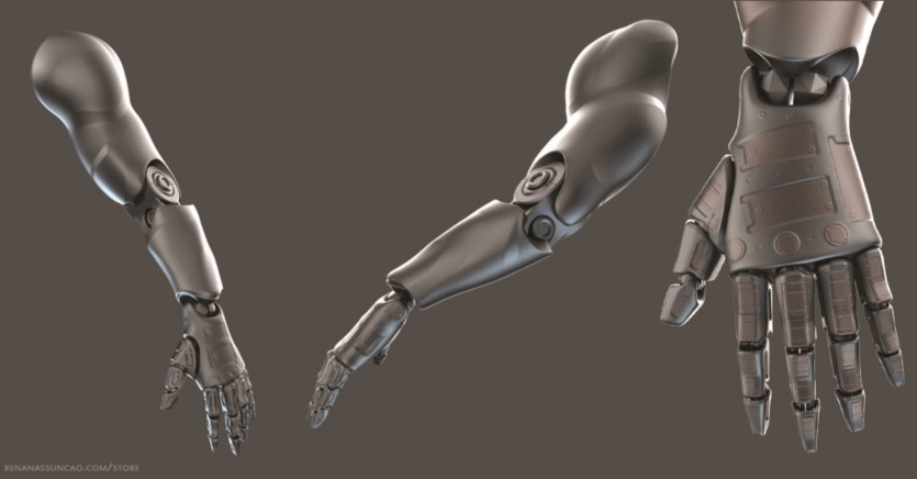 20种独特的机甲手臂3D模型 IMM 20 Scifi Arms KitBash with Uvs