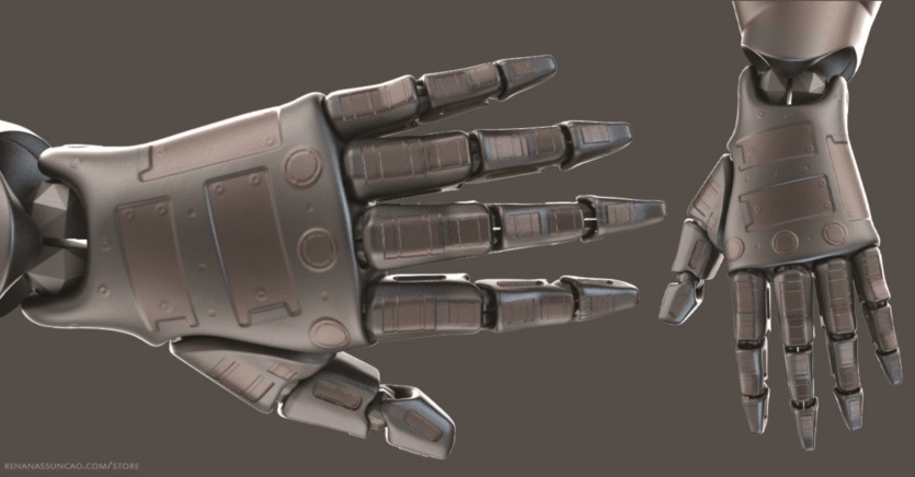 20种独特的机甲手臂3D模型 IMM 20 Scifi Arms KitBash with Uvs