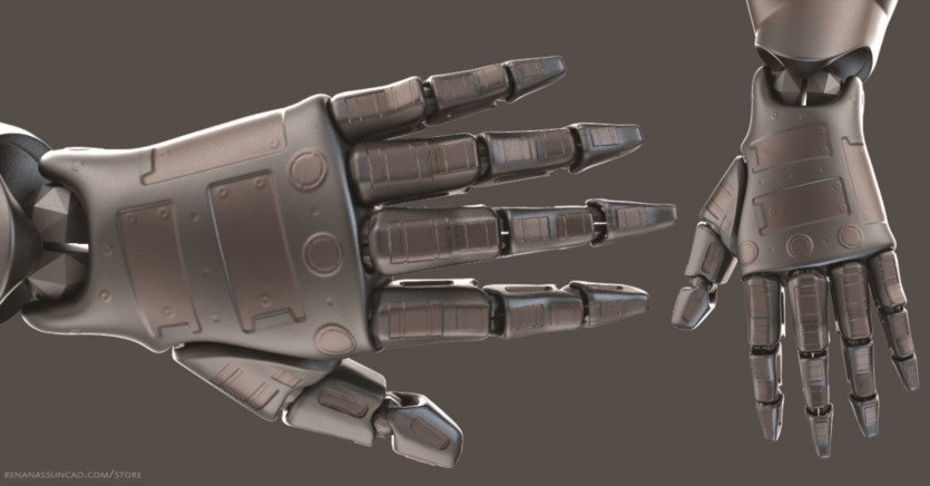 20种独特的机甲手臂3D模型 IMM 20 Scifi Arms KitBash with Uvs