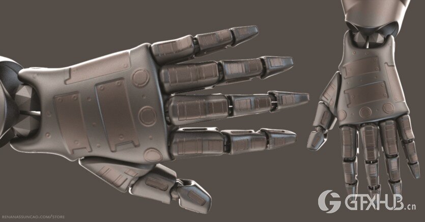 20种独特的机甲手臂3D模型 IMM 20 Scifi Arms KitBash with Uvs