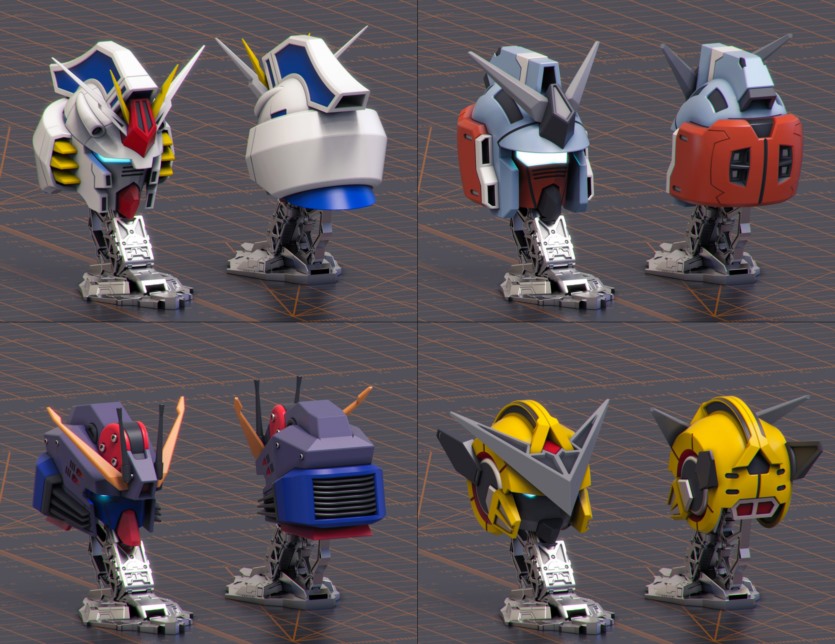 机甲战士硬表面3D模型 Mech Warrior Hard Surface Kitbash 7 of 20