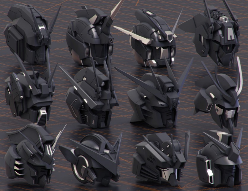 机甲战士硬表面3D模型 Mech Warrior Hard Surface Kitbash 7 of 20