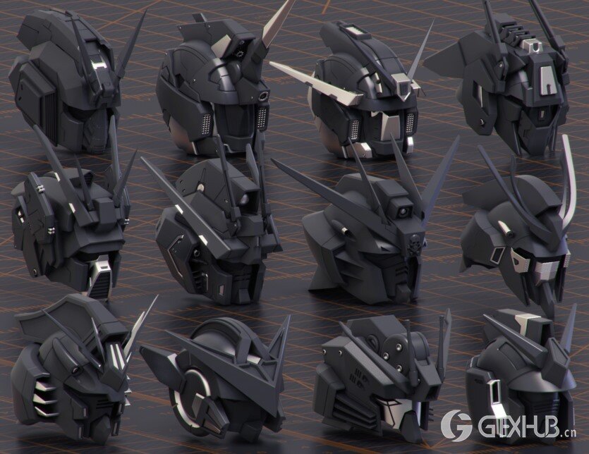 机甲战士硬表面3D模型 Mech Warrior Hard Surface Kitbash 7 of 20