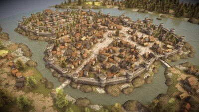低多边形中世纪城市3d模型 Medieval City Pack Demo