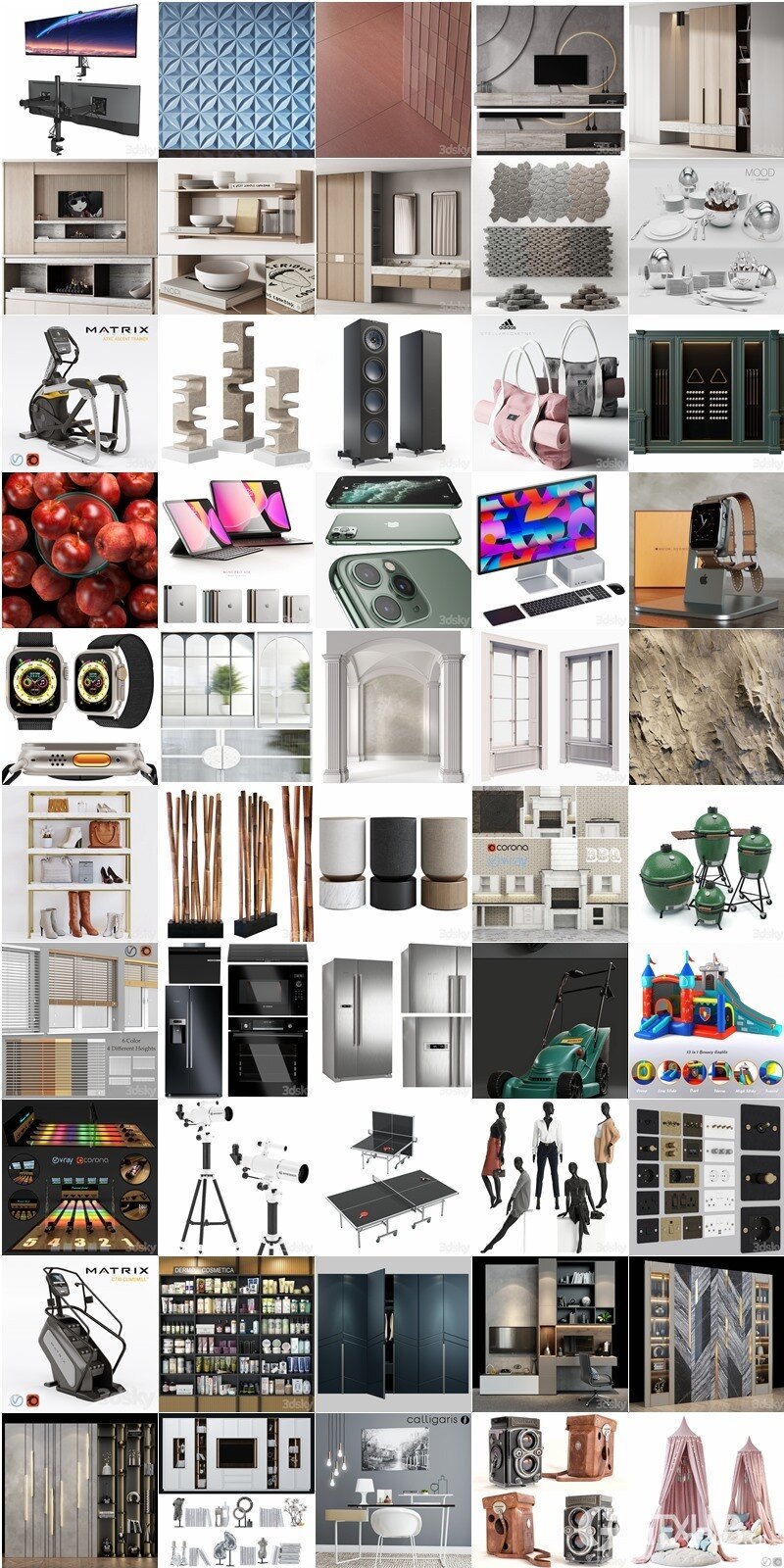 3dsky Pro 2023年9月3D模型合辑第一季 | 237套 | 10GB