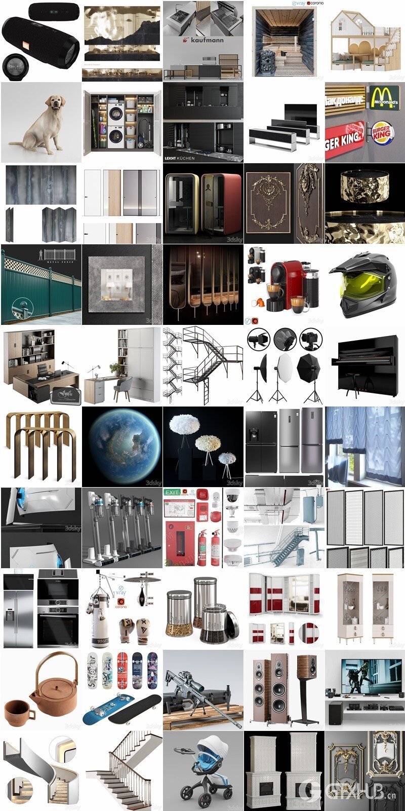 3dsky Pro 2023年9月3D模型合辑第一季 | 237套 | 10GB