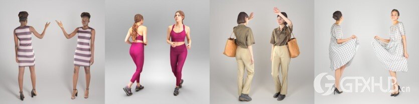 40个3D人物模型合集 Deep3dstudio 3D Model People Collection