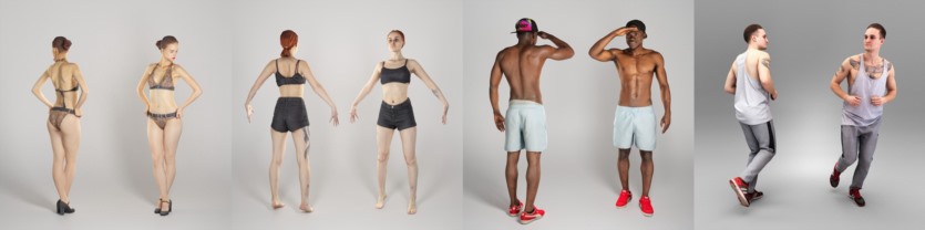 40个3D人物模型合集 Deep3dstudio 3D Model People Collection