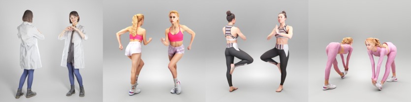 40个3D人物模型合集 Deep3dstudio 3D Model People Collection