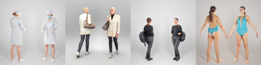 40个3D人物模型合集 Deep3dstudio 3D Model People Collection