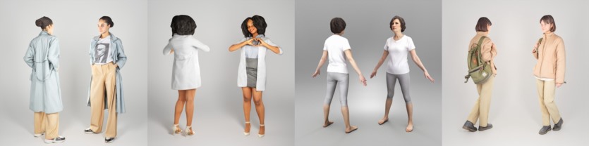 40个3D人物模型合集 Deep3dstudio 3D Model People Collection