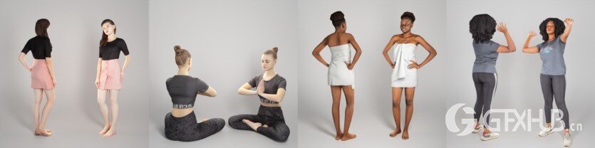 40个3D人物模型合集 Deep3dstudio 3D Model People Collection