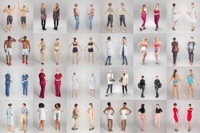 40个3D人物模型合集 Deep3dstudio 3D Model People Collection