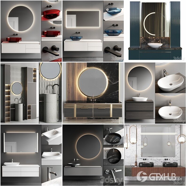3Dsky Pro 浴室用品3D模型合集 3Dsky Pro Bathroom 3D Model Collection