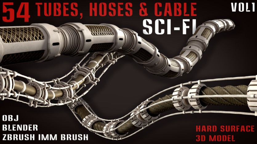 54种科幻管材、软管和电缆 54 Sci-Fi Tubes, Hoses & Cables - vol1