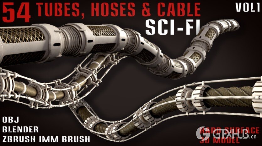 54种科幻管材、软管和电缆 54 Sci-Fi Tubes, Hoses & Cables - vol1