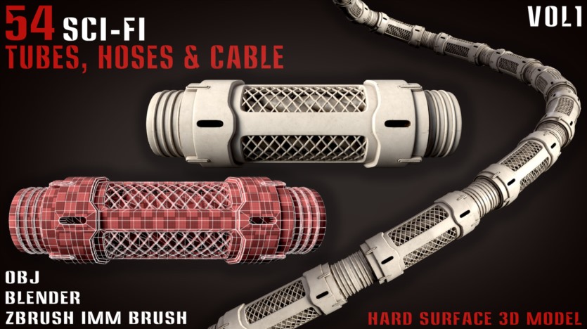54种科幻管材、软管和电缆 54 Sci-Fi Tubes, Hoses & Cables - vol1