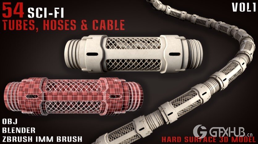 54种科幻管材、软管和电缆 54 Sci-Fi Tubes, Hoses & Cables - vol1