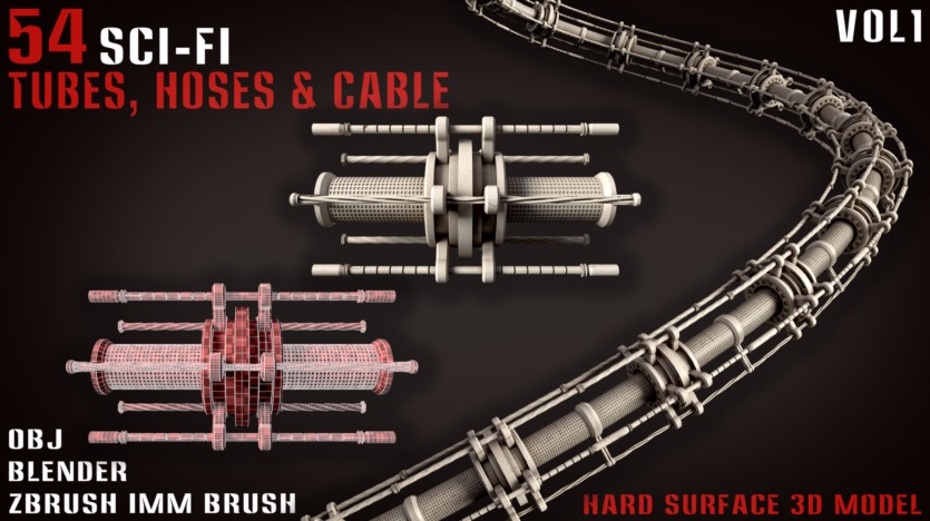 54种科幻管材、软管和电缆 54 Sci-Fi Tubes, Hoses & Cables - vol1