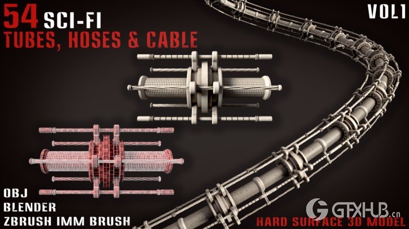 54种科幻管材、软管和电缆 54 Sci-Fi Tubes, Hoses & Cables - vol1