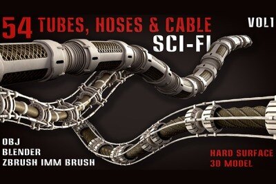 54种科幻管材、软管和电缆 54 Sci-Fi Tubes, Hoses & Cables – vol1