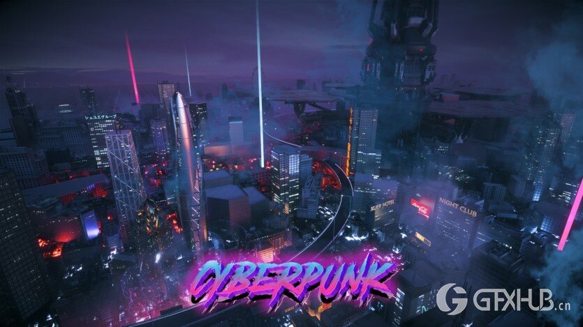 赛博朋克城市魔法奇迹摩天大楼 CBD 日本霓虹灯 C4D Octane render Cyberpunk city Magic Wonder Skyscrapers CBD japan neon