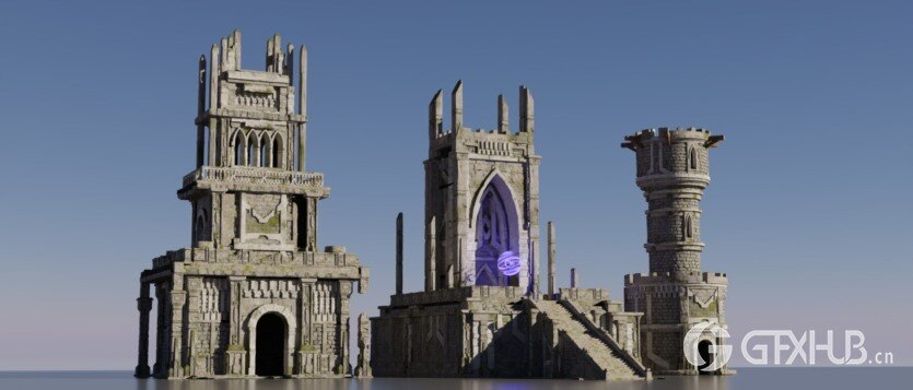 中世纪奇幻套件建筑物元素 Medieval Fantasy Kitbash