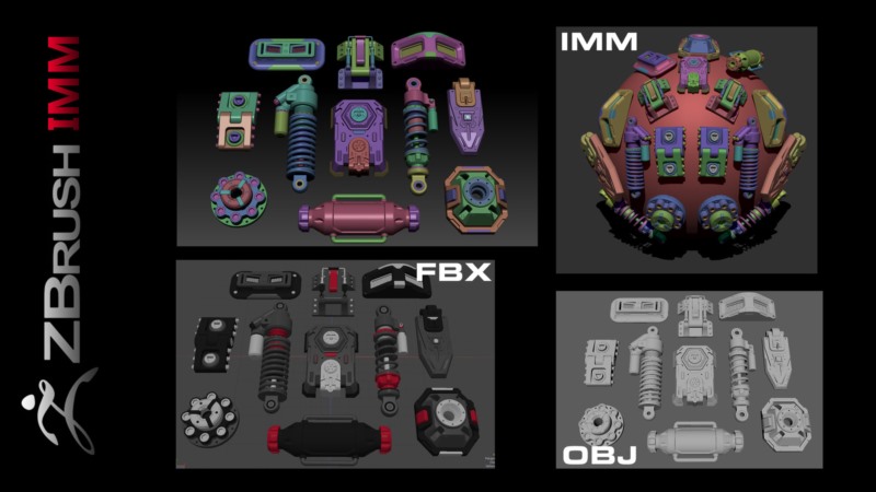 机械设备机器人武器车辆硬表面模型 Kitbash Hard-Surface Mix V1