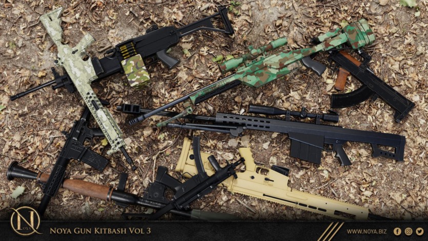50种武器枪械模型 NOYA 50 Gun Kitbash Vol 3