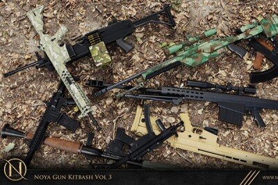 50种武器枪械模型 NOYA 50 Gun Kitbash Vol 3