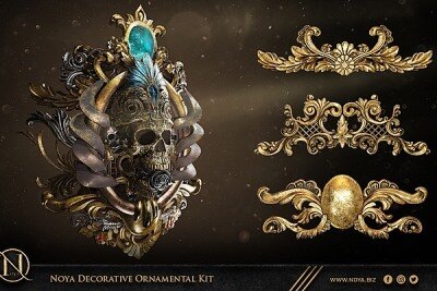 欧式装饰3d模型套件 Noya Decorative Ornamental Kit Alpha + 3d Model Kitbash