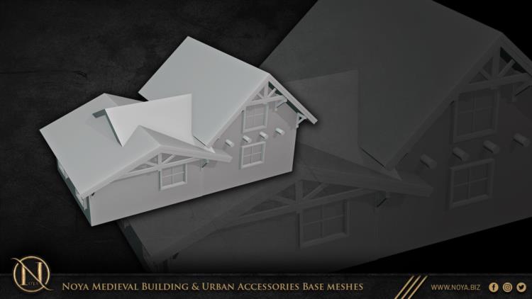 中世纪建筑和城市设施3d模型 Noya Medieval Building & Urban Accessories Base meshes