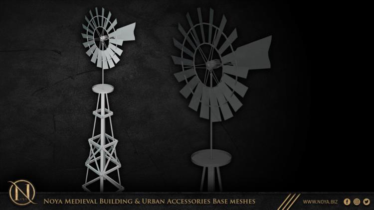 中世纪建筑和城市设施3d模型 Noya Medieval Building & Urban Accessories Base meshes