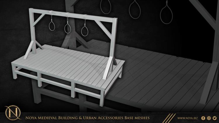 中世纪建筑和城市设施3d模型 Noya Medieval Building & Urban Accessories Base meshes