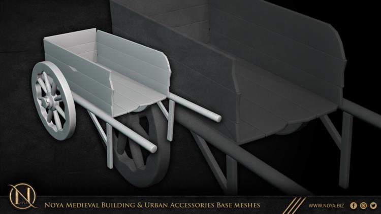 中世纪建筑和城市设施3d模型 Noya Medieval Building & Urban Accessories Base meshes