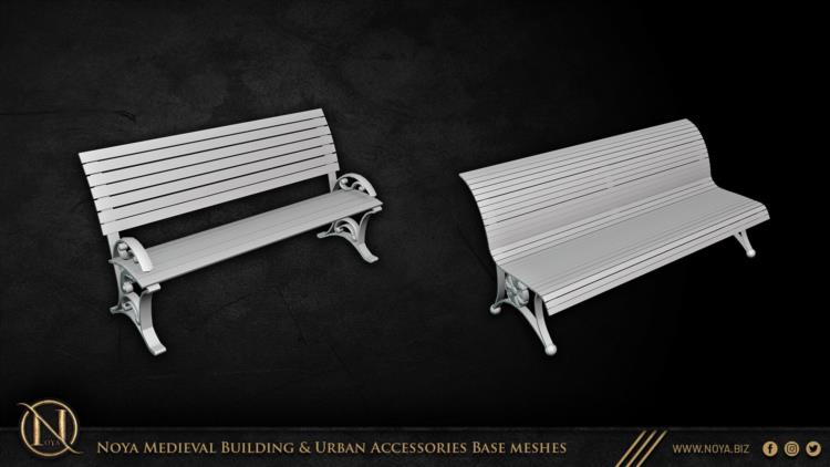 中世纪建筑和城市设施3d模型 Noya Medieval Building & Urban Accessories Base meshes