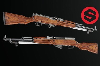 步枪3D模型 SKS – Substance Painter