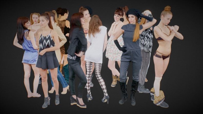 45个3Dmax人物合集 (格式: MAXFBXOBJ) Polygonal Miniatures 3d people collection