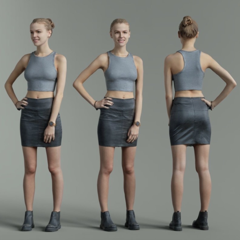 45个3Dmax人物合集 (格式: MAXFBXOBJ) Polygonal Miniatures 3d people collection
