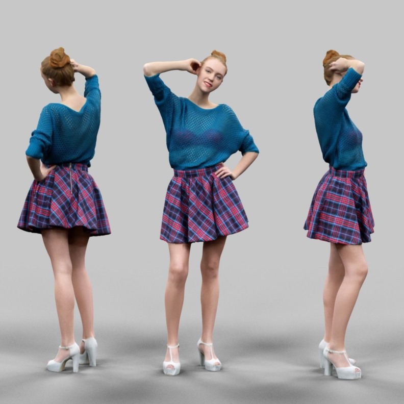 45个3Dmax人物合集 (格式: MAXFBXOBJ) Polygonal Miniatures 3d people collection