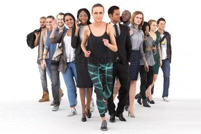 12个高精度3dmax人物模型 RenderPeople – Bundle Walking Posed