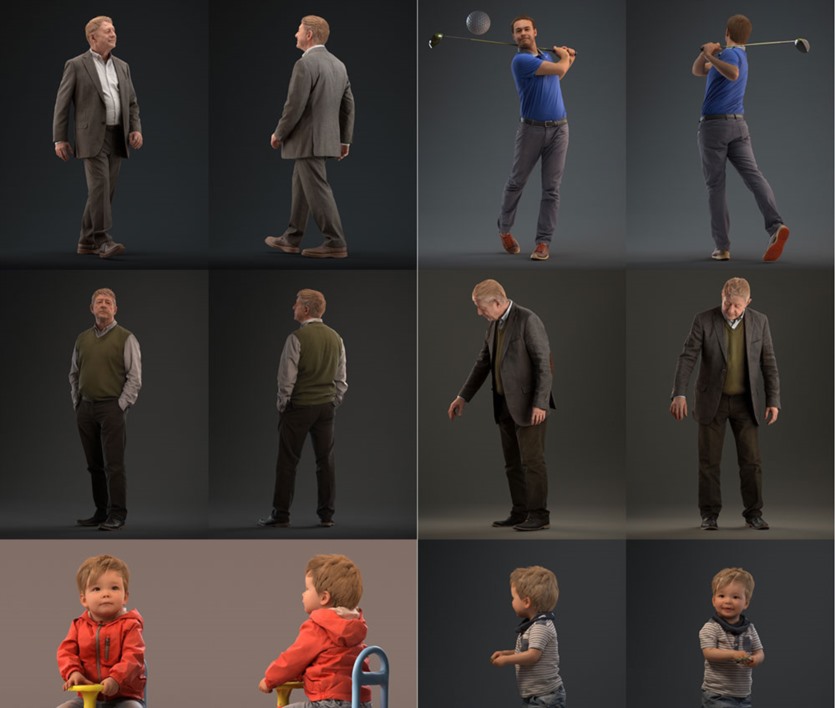 15个高品质3DMax人物模型合集 Human Alloy Premium 3D People Collection