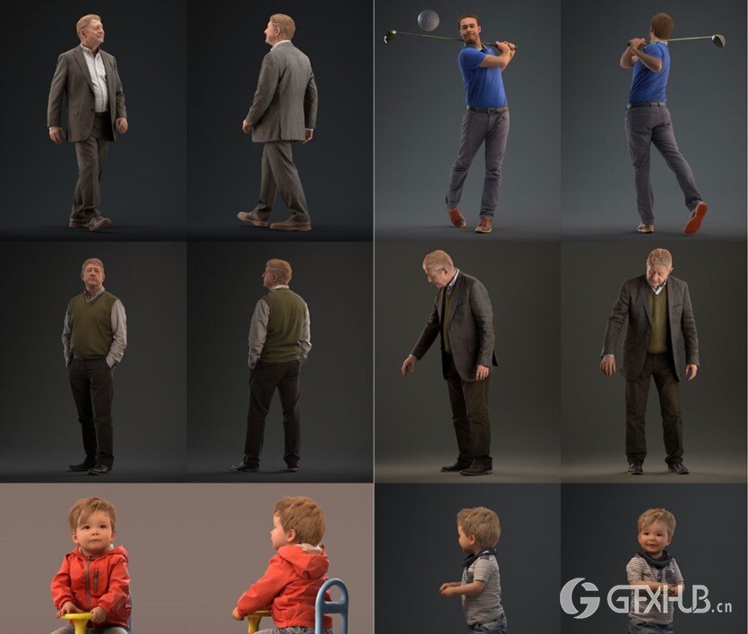 15个高品质3DMax人物模型合集 Human Alloy Premium 3D People Collection