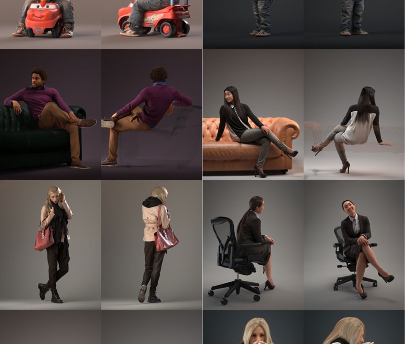15个高品质3DMax人物模型合集 Human Alloy Premium 3D People Collection