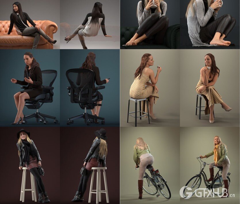 15个高品质3DMax人物模型合集 Human Alloy Premium 3D People Collection