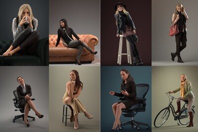 15个高品质3DMax人物模型合集 Human Alloy Premium 3D People Collection