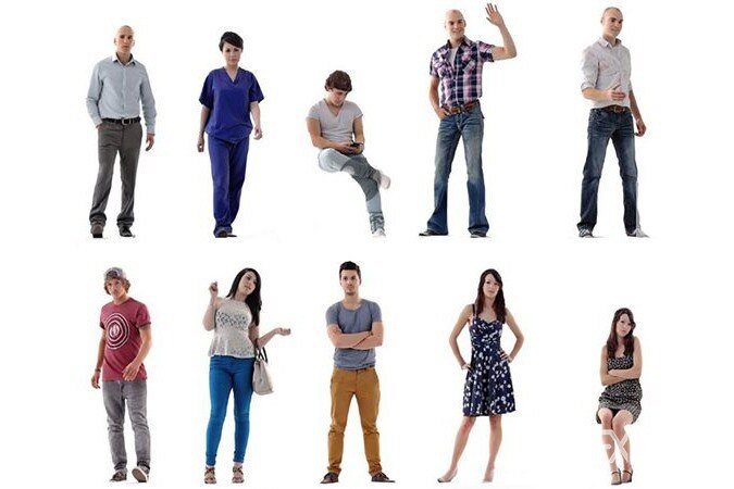 10个3D人物模型免费下载 10 people 3D Models