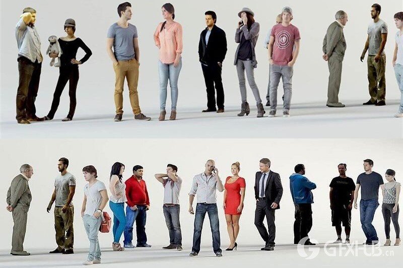 20个3Dmax人物模型集合 20 people 3D Models